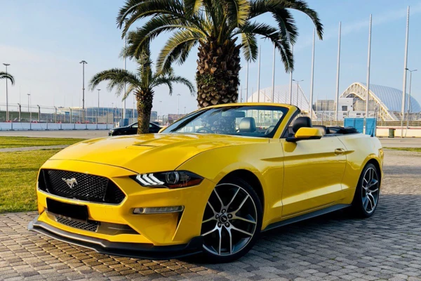 Прокат авто ford mustang премиум класса 2018 года в городе Сочи от 14000 руб./сутки, задний привод, двигатель: бензин, объем 2.3 литра, ОСАГО (Впишу в полис), без водителя, недорого - RentRide