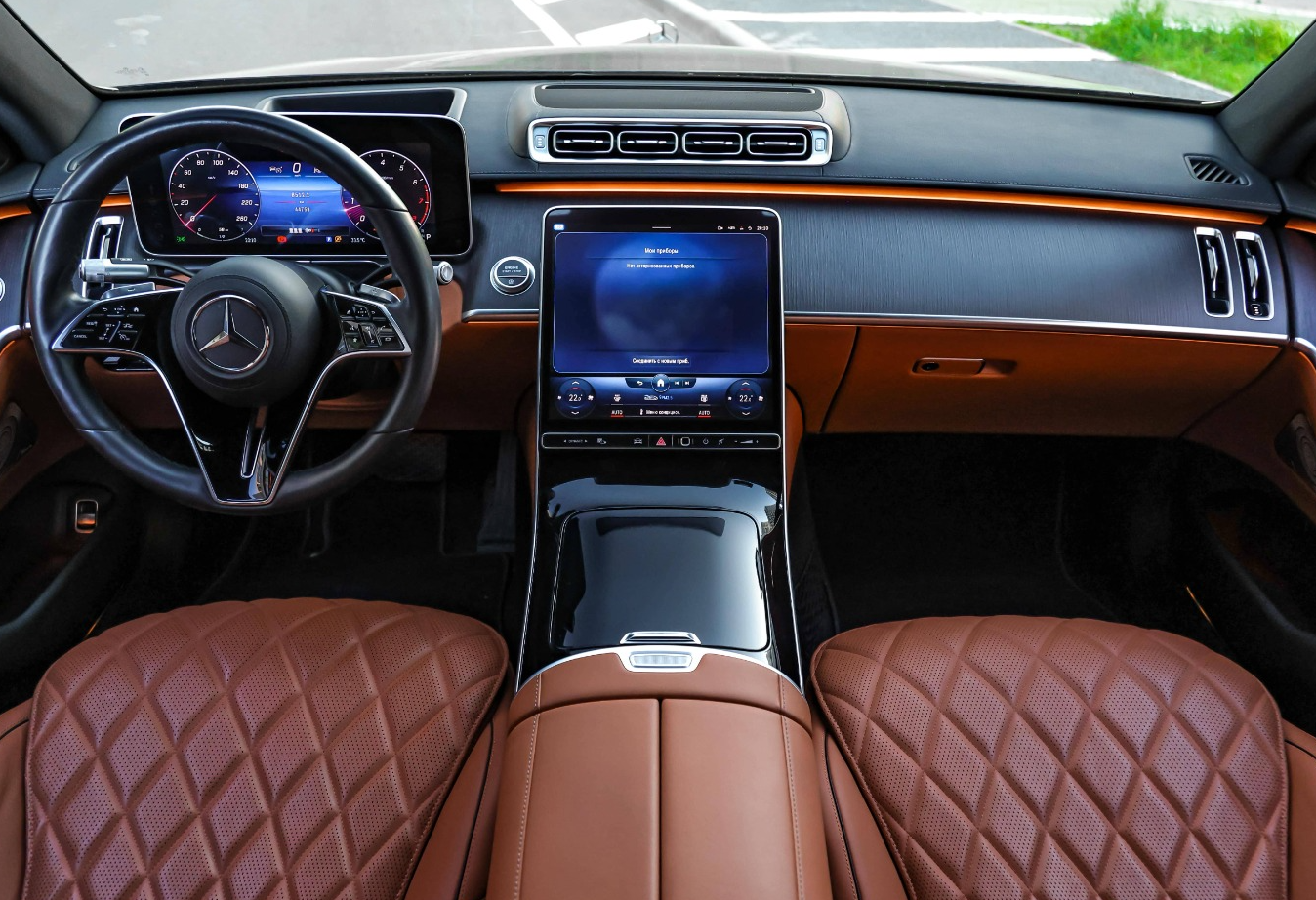 Аренда mercedes-benz s-klass премиум класса 2021 года в городе Москва Авиамоторная от 30800 руб./сутки, полный привод, двигатель: бензин, объем 3 литра, каско (Мультидрайв), ОСАГО (Мультидрайв), без водителя, недорого, вид 9 - RentRide