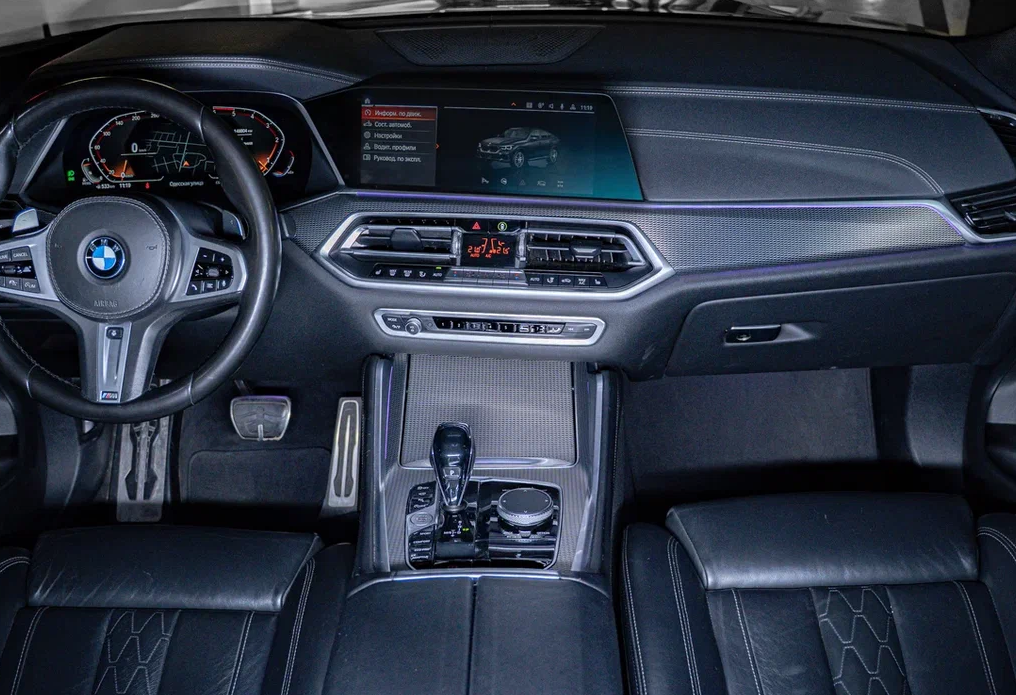 Аренда bmw x6 премиум класса 2020 года в городе Москва Нахимовский проспект от 16800 руб./сутки, полный привод, двигатель: дизель, объем 3 литра, каско (Мультидрайв), ОСАГО (Мультидрайв), без водителя, недорого, вид 3 - RentRide