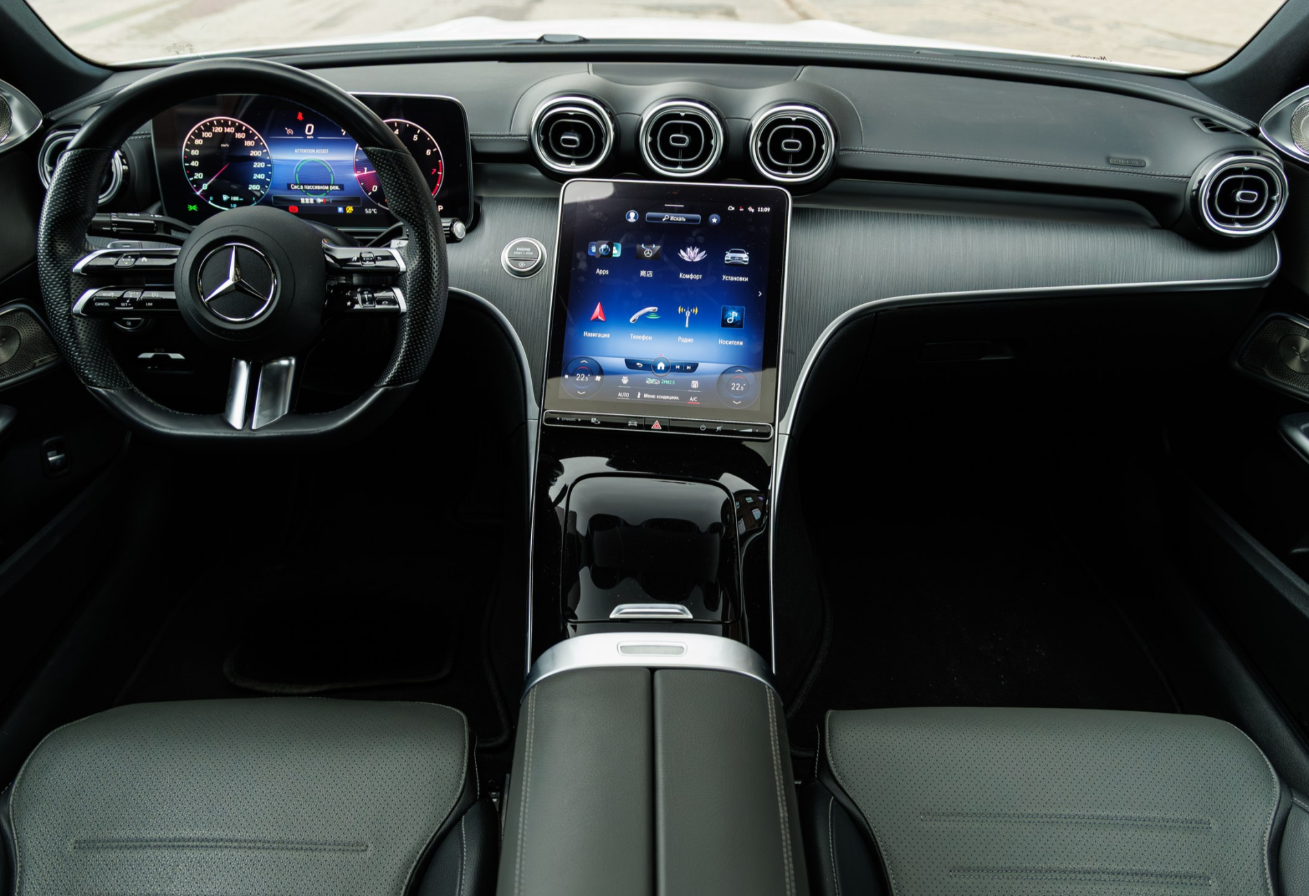 Аренда mercedes-benz c-klass бизнес класса 2022 года в городе Москва Лермонтовский проспект от 8720 руб./сутки, передний привод, двигатель: бензин, объем 1.5 литров, ОСАГО (Мультидрайв), без водителя, недорого, вид 7 - RentRide