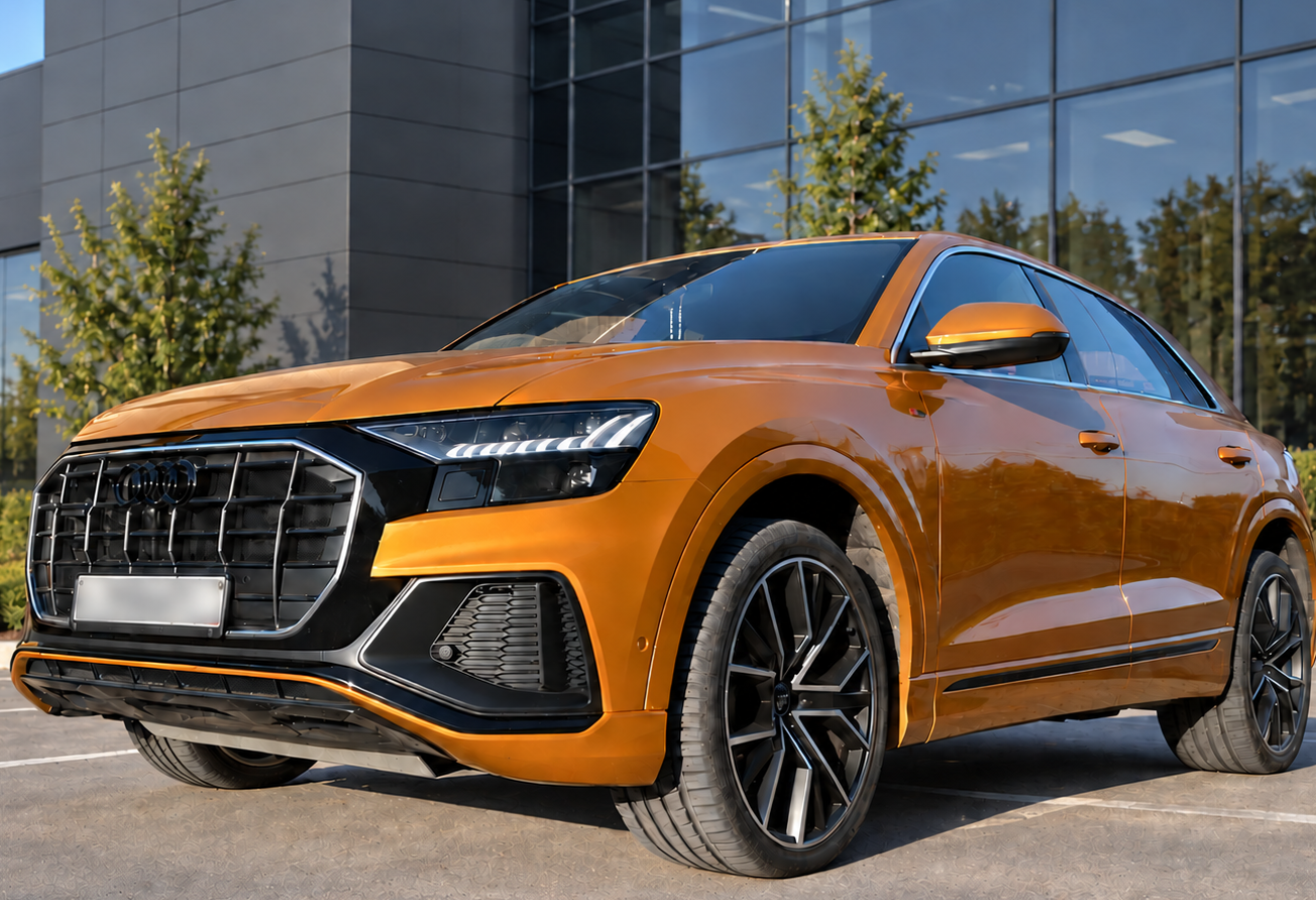 Аренда audi q8 премиум класса 2019 года в городе Москва Жулебино от 13600 руб./сутки, полный привод, двигатель: дизель, объем 3 литра, ОСАГО (Впишу в полис), без водителя, недорого, вид 2 - RentRide