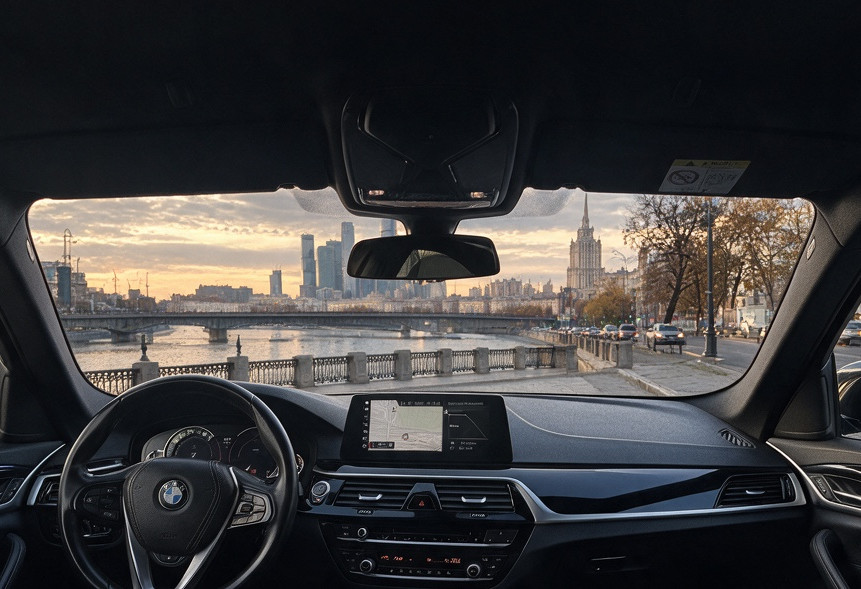 Аренда bmw 5-serii бизнес класса 2017 года в городе Москва Народное Ополчение от 6560 руб./сутки, задний привод, двигатель: дизель, объем 2 литра, каско (Мультидрайв), ОСАГО (Мультидрайв), без водителя, недорого, вид 11 - RentRide
