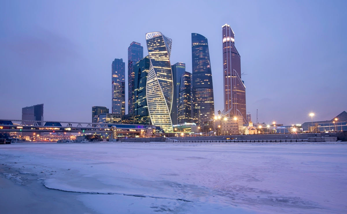 Москва-Сити зимой